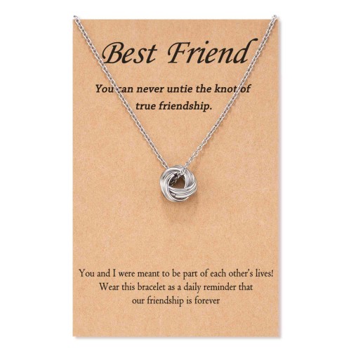 Jeka Friendship Gifts for Women Friends, Love Knot Hypoallergenic Earrings  Studs for Women Best Friend Graduation